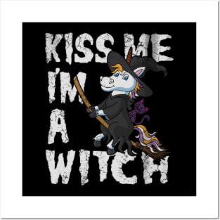 Halloween Unicorn Witch Posters and Art